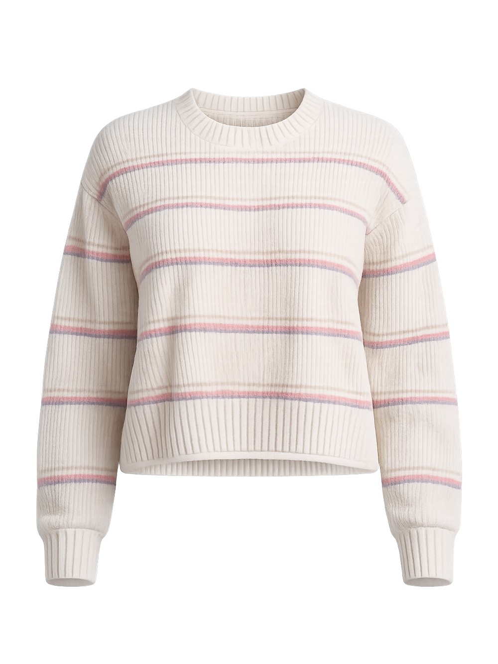 Freshman 1996 Cream Striped Crewneck Sweater - Women size  M used
